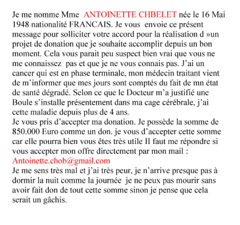 Antoinette.chob@gmail.com | 10 Signalements | 18 Commentaires